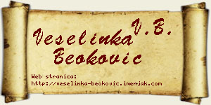 Veselinka Beoković vizit kartica